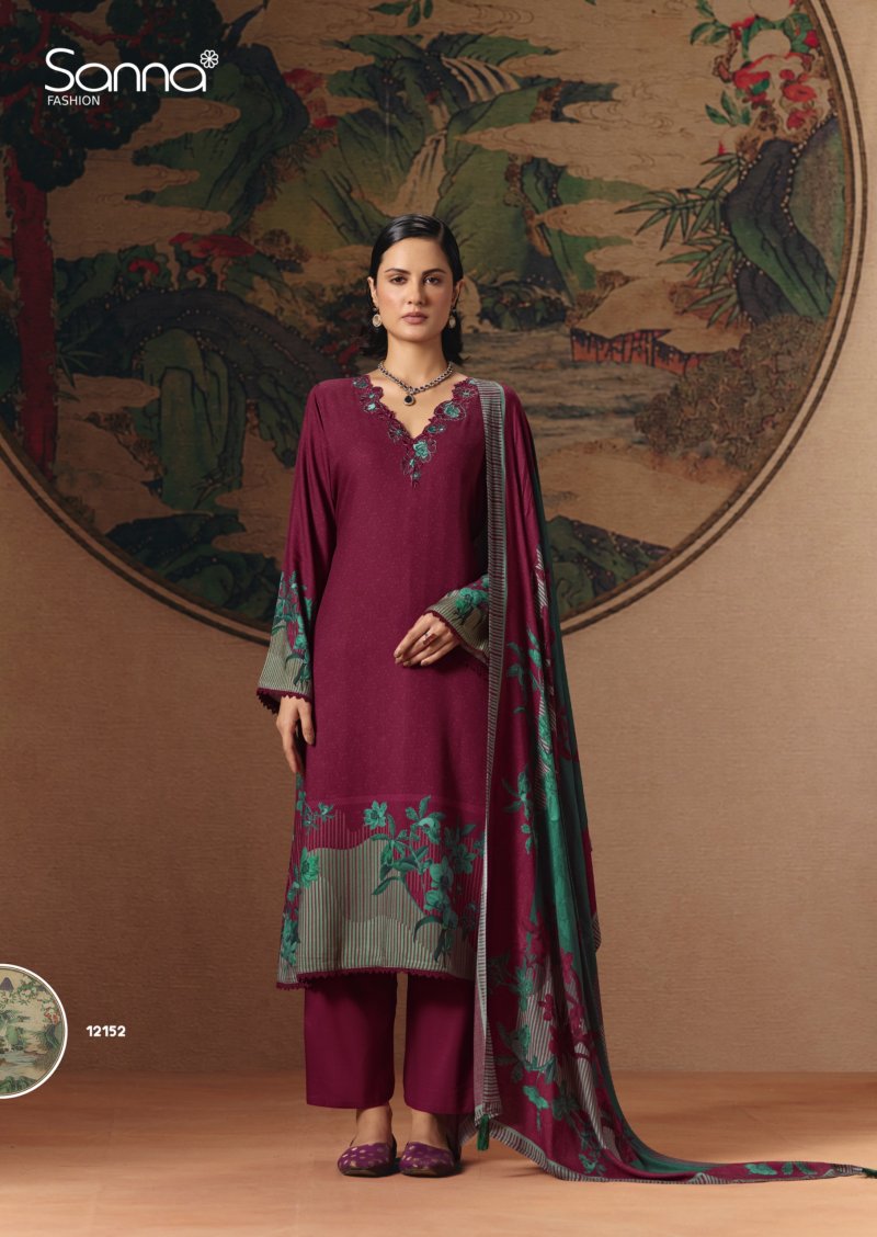 Elle By Sanna Viscose Pashmina Dress Materials